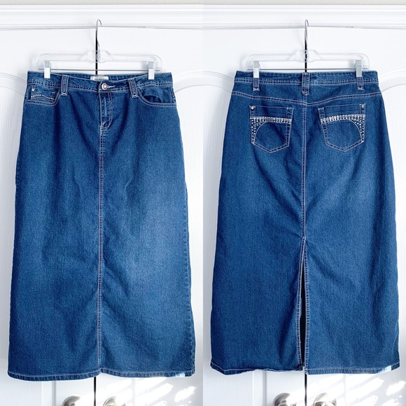 dress barn denim skirt